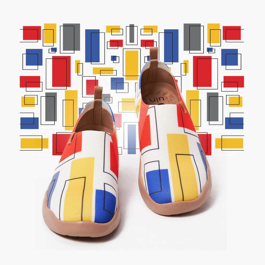 UIN Footwear Women Color Cubes Women Canvas loafers