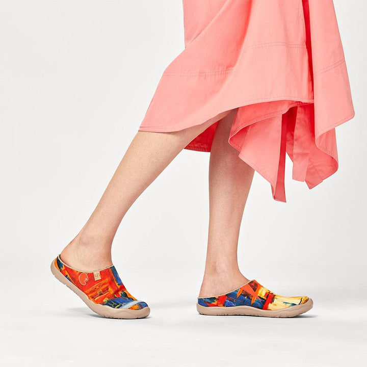 UIN Footwear Women Color Zone Slipper Canvas loafers