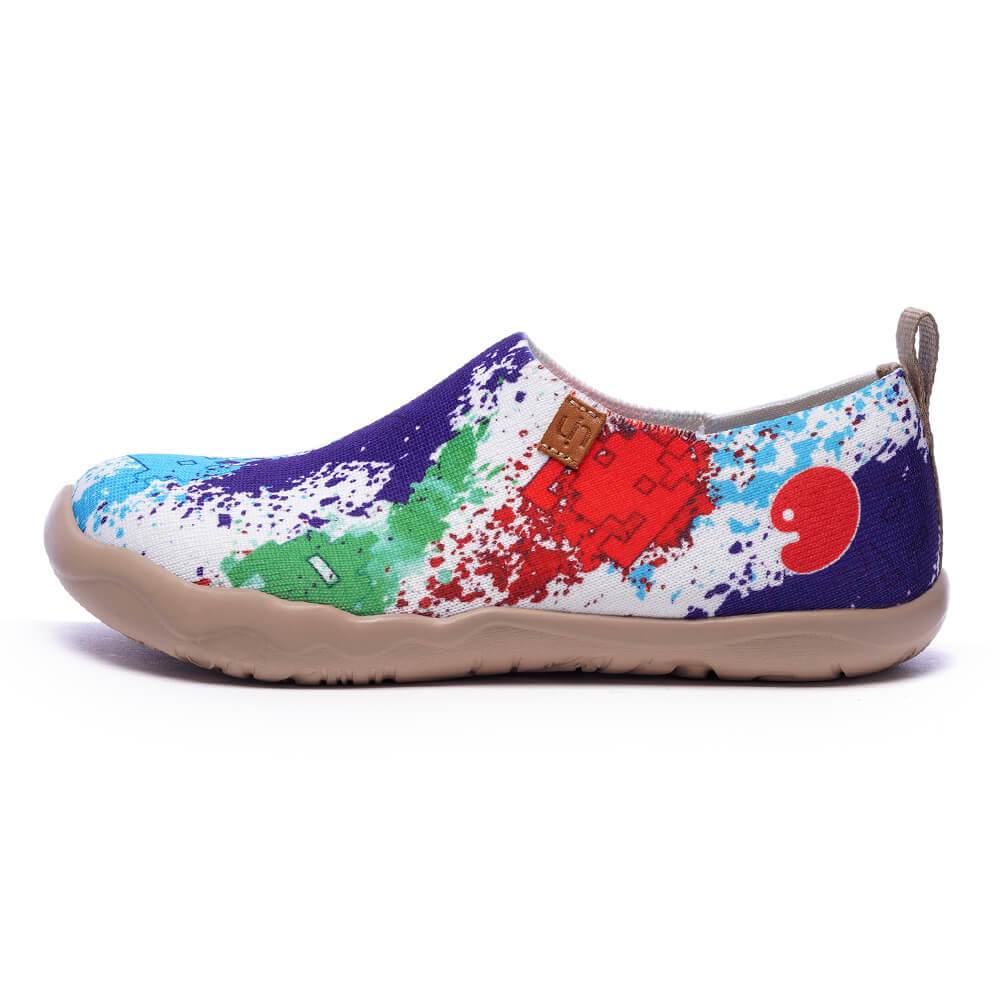 UIN Footwear Women Colorful Universe Canvas loafers