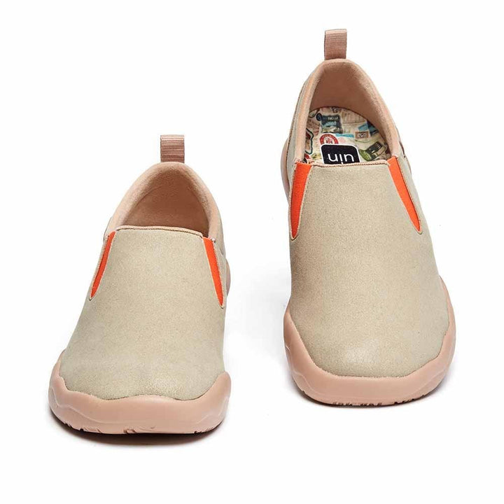 UIN Footwear Women Cuenca Oxford Tan Microfiber Suede Women Canvas loafers