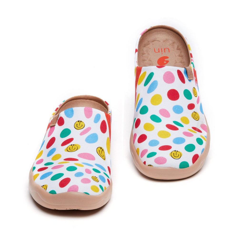 UIN Footwear Women Dotted Joy 2 Malaga Slipper Women-US Local Delivery Canvas loafers