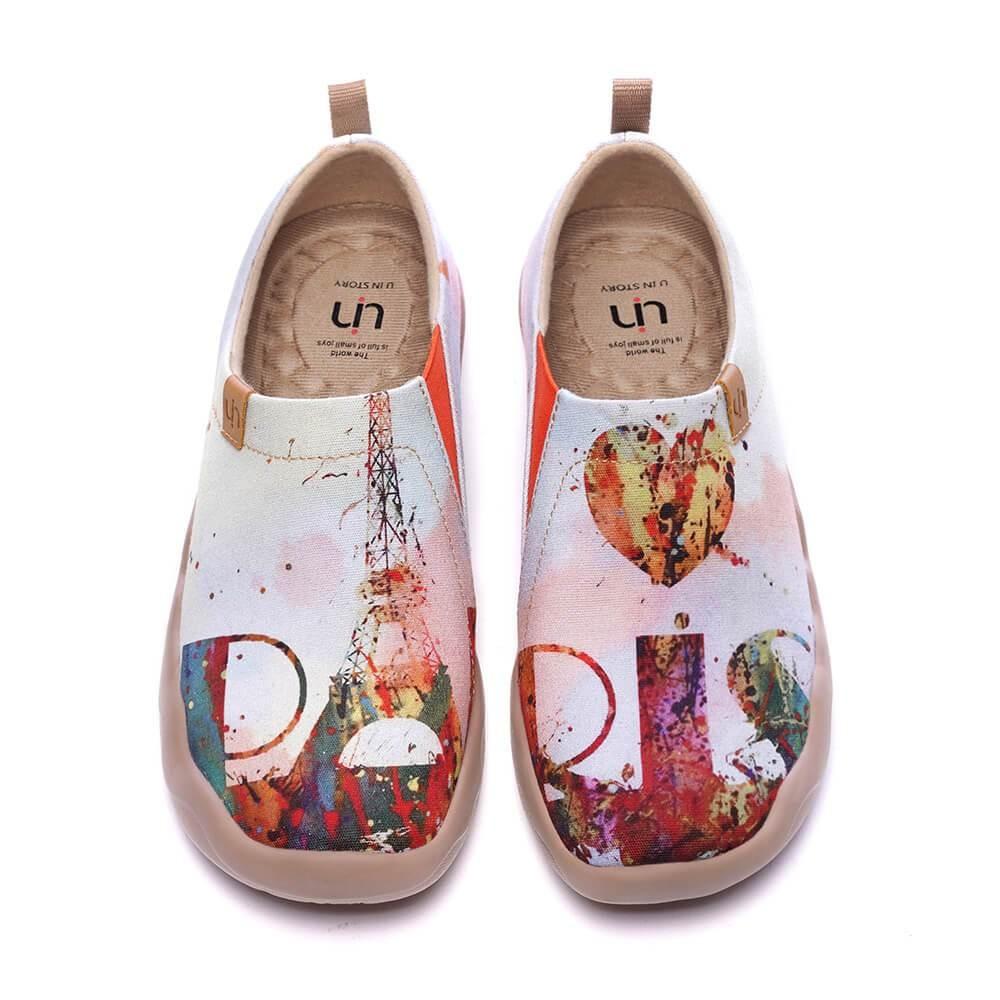Eiffel for You Art Painted Canvas Shoes | UIN FOOTWEAR