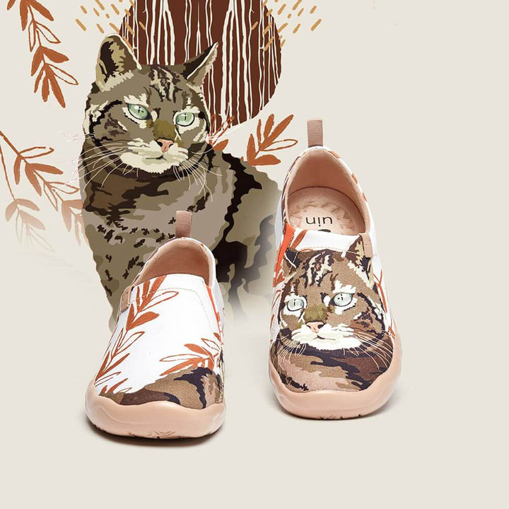 UIN Footwear Women Fluffy Kitty-US Local Delivery Canvas loafers
