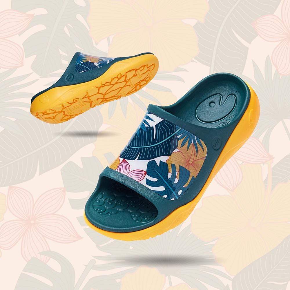 UIN Footwear Women Garden Party Ibiza Slides Canvas loafers