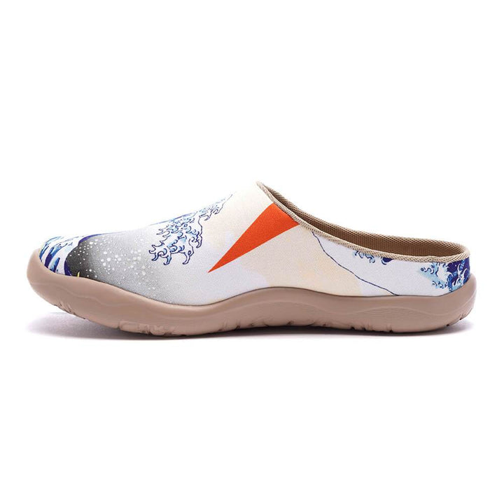 UIN Footwear Women Great Wave off Kanagawa Slipper Canvas loafers