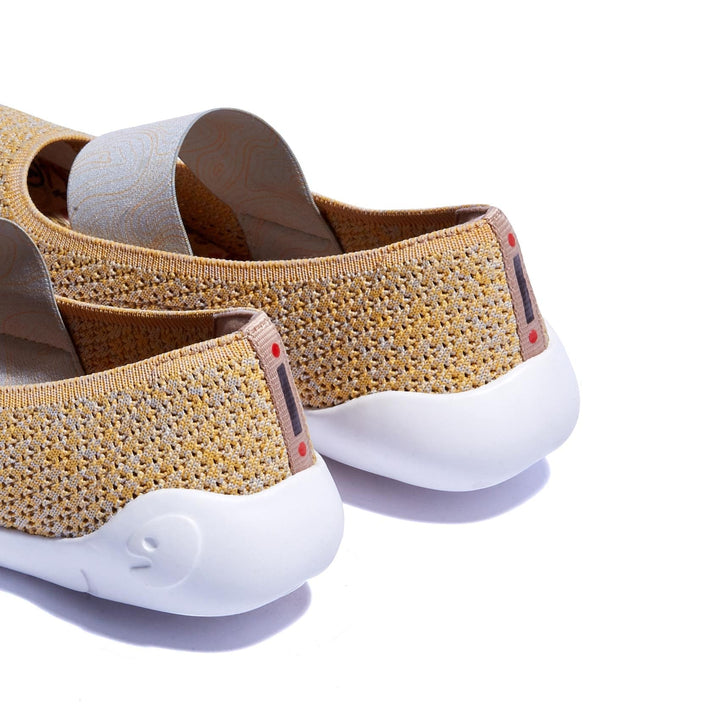 UIN Footwear Women Grey Yellow Menorca VI Women Canvas loafers