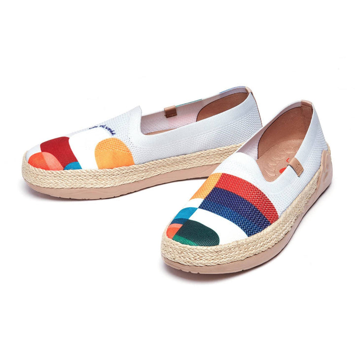 UIN Footwear Women Hold that Color Marbella-US Local Delivery Canvas loafers
