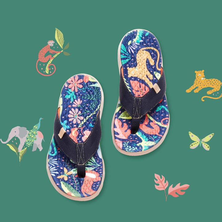 UIN Footwear Women Jungle Party Women Majorca Flip Flops-US Local Delivery Canvas loafers