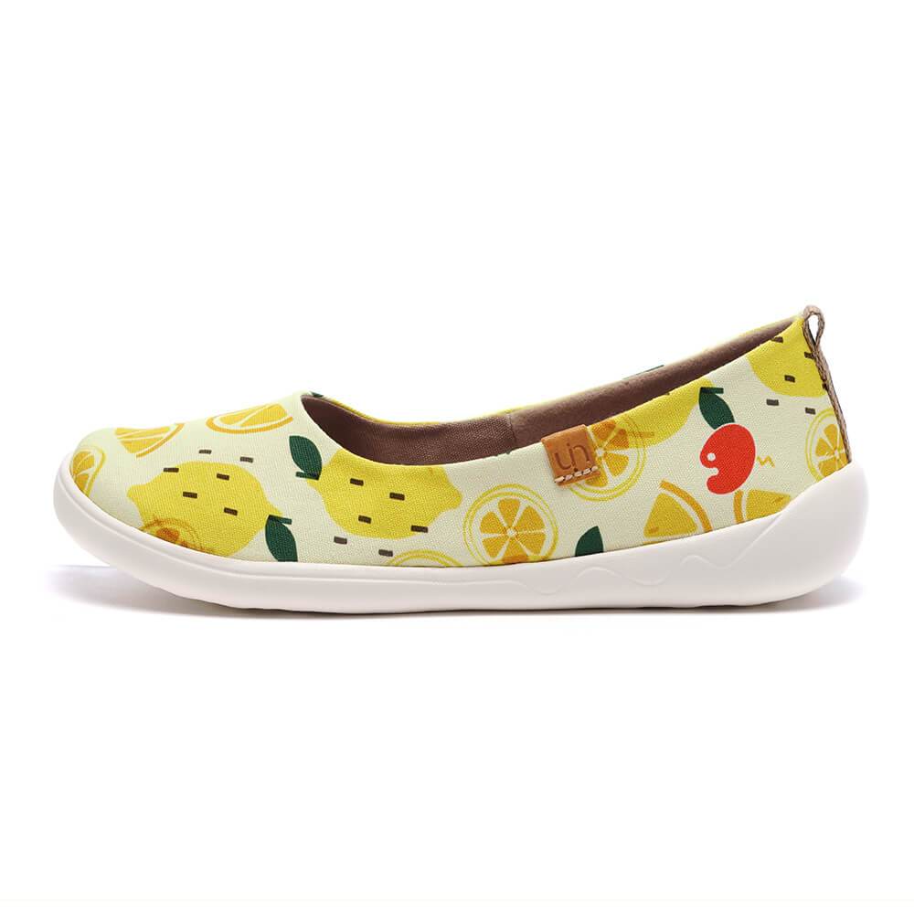 UIN Footwear Women Lemon juice-US Local Delivery Canvas loafers