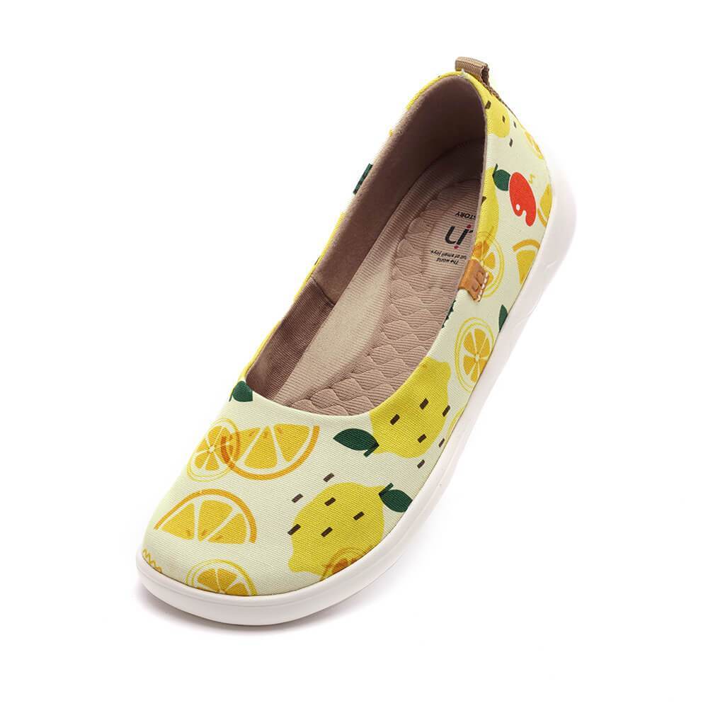 UIN Footwear Women Lemon juice-US Local Delivery Canvas loafers