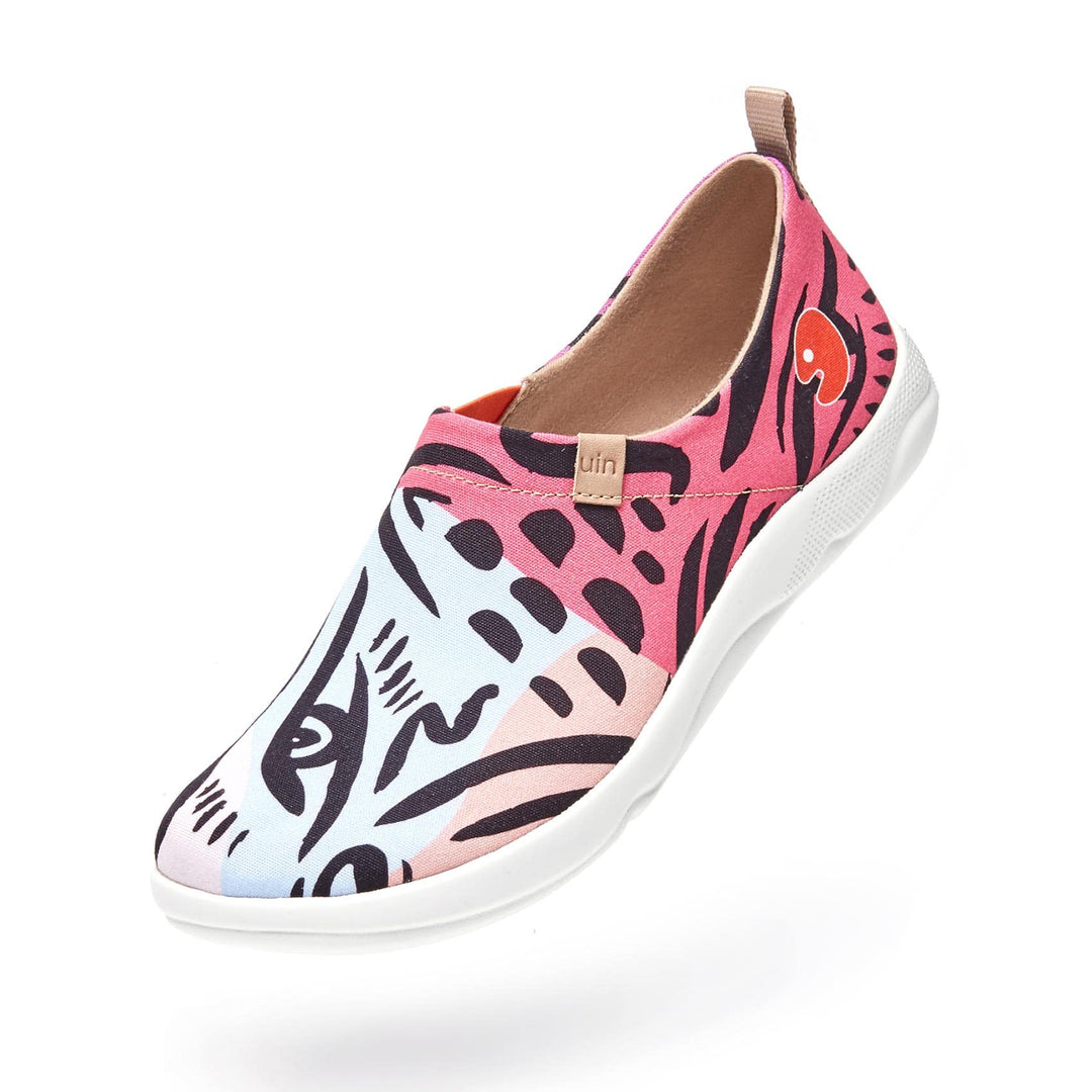 UIN Footwear Women Leopard's Eyes Toledo III Canvas loafers