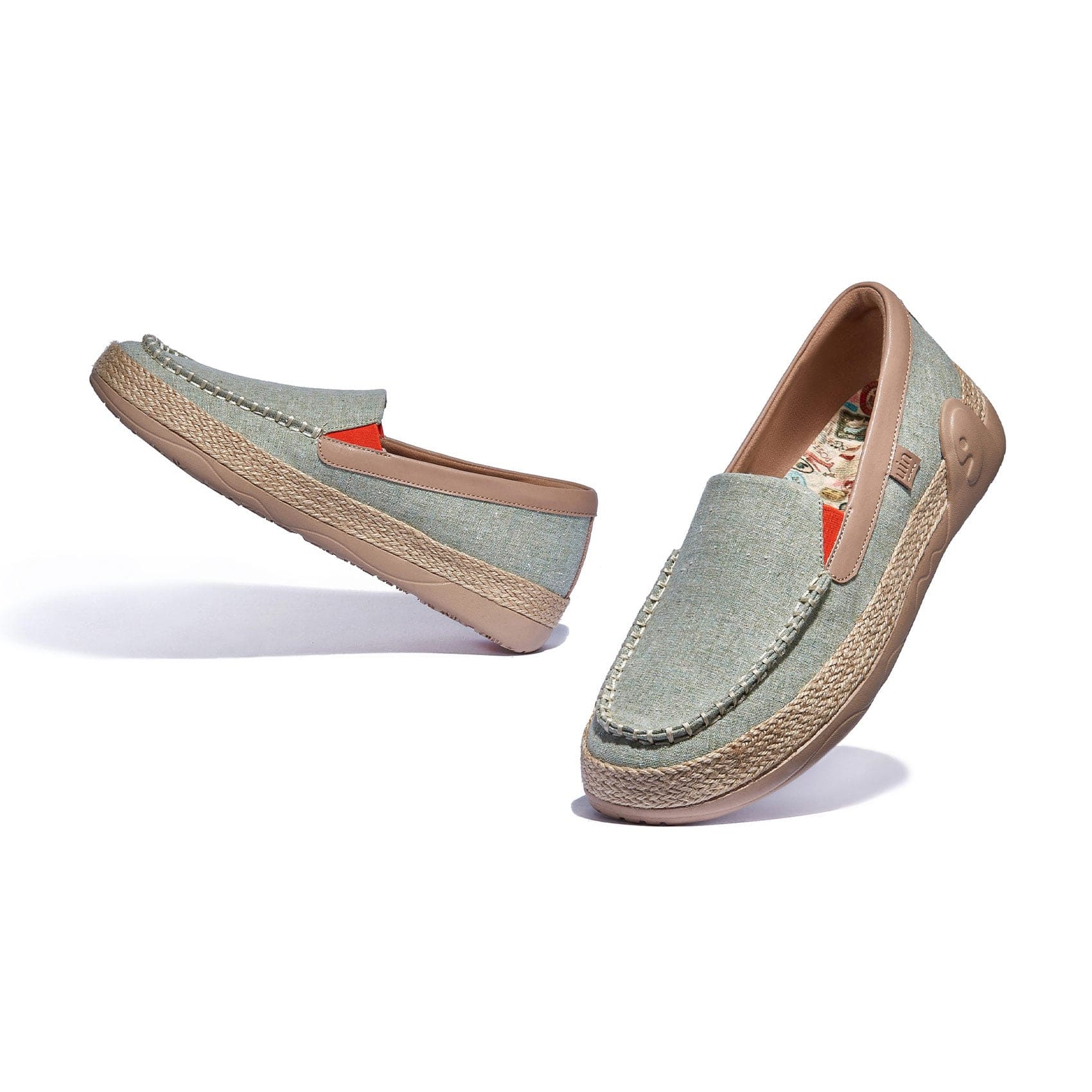 UIN Women's Espadrilles Slip On Lightweight Walking Casual Loafers Comfortable Art Painted Travel Shoes Marbella V Light Green, 5 UIN Women's Espadrilles Slip On Lightweight Walking Casual Loafers Comfortable Art Painted Travel Shoes Marbella V Light Green, 5