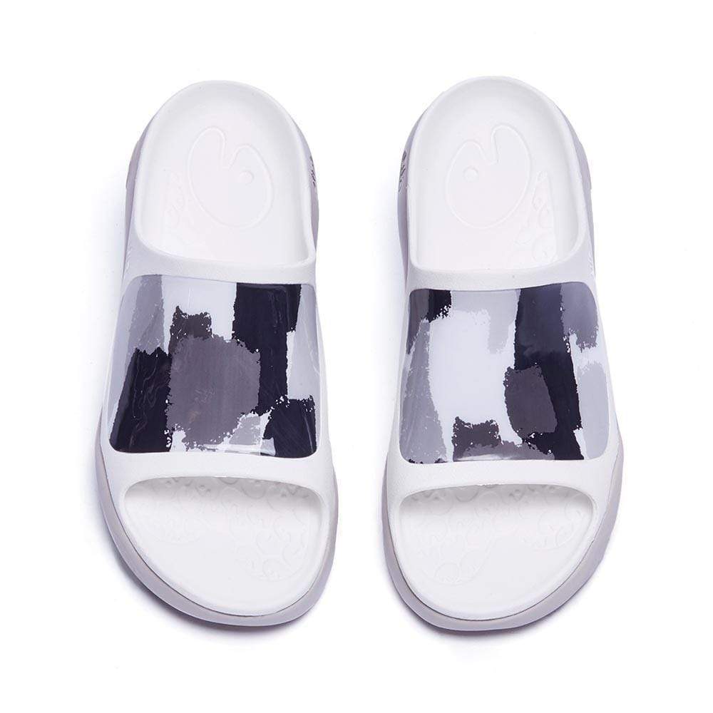 UIN Footwear Women Magical Ink Ibiza Slides Canvas loafers