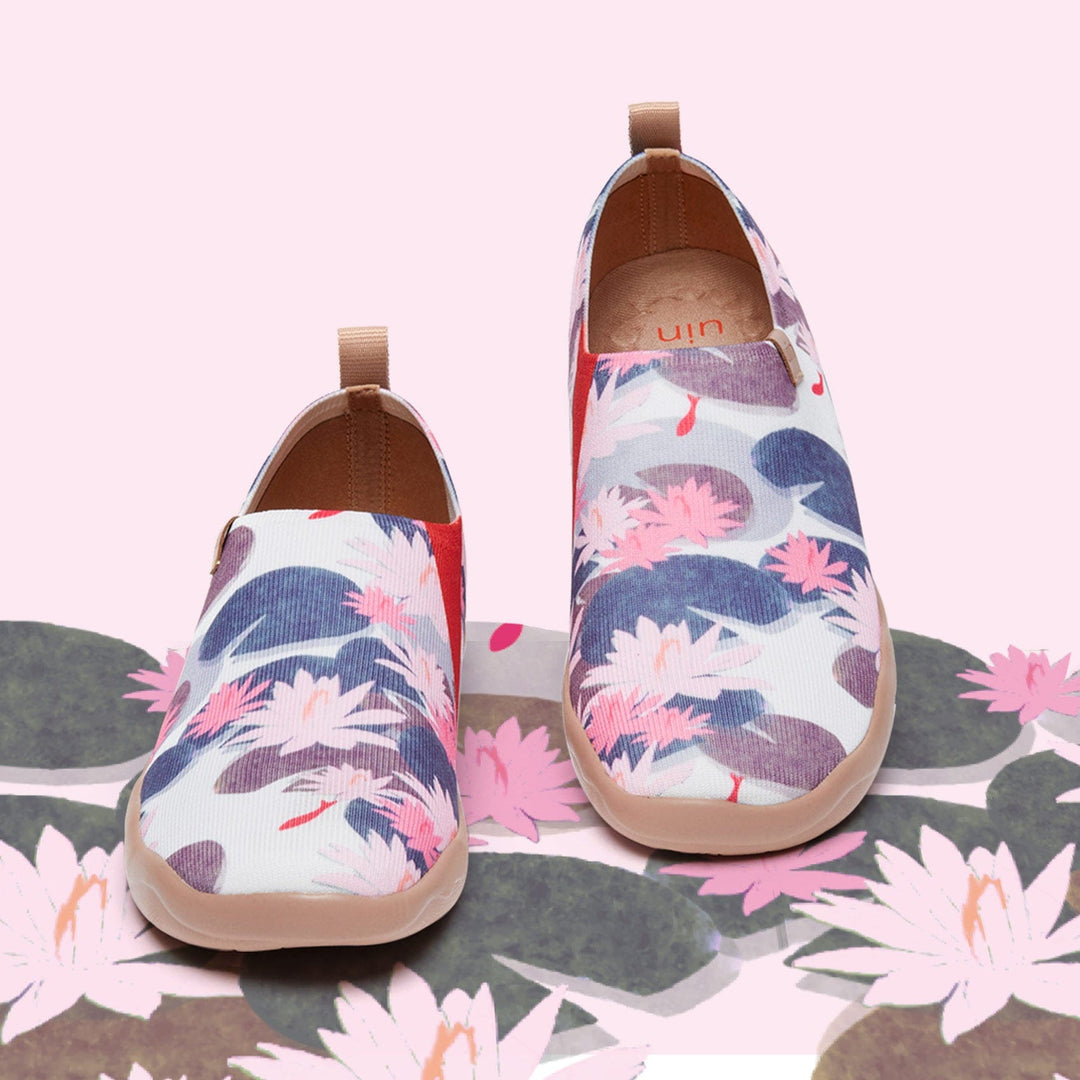 UIN Footwear Women Monet The Water-Lily Pond V1 Women Canvas loafers