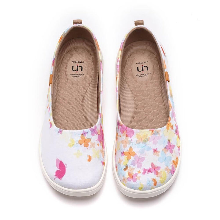 UIN Footwear Women Painted Butterflies-US Local Delivery Canvas loafers