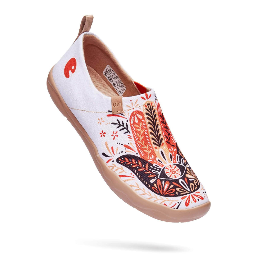 UIN Footwear Women Palm Flower Canvas loafers