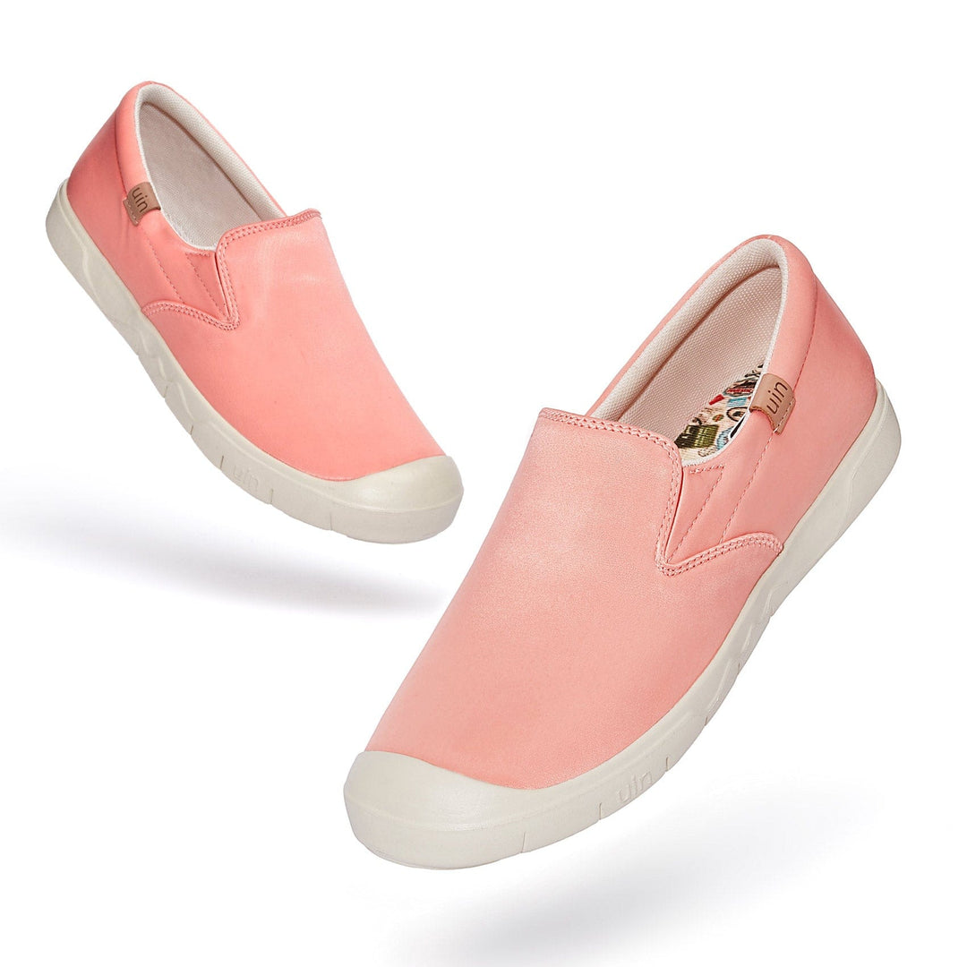UIN Footwear Women Pink Brush Silk Cadiz I Women Canvas loafers
