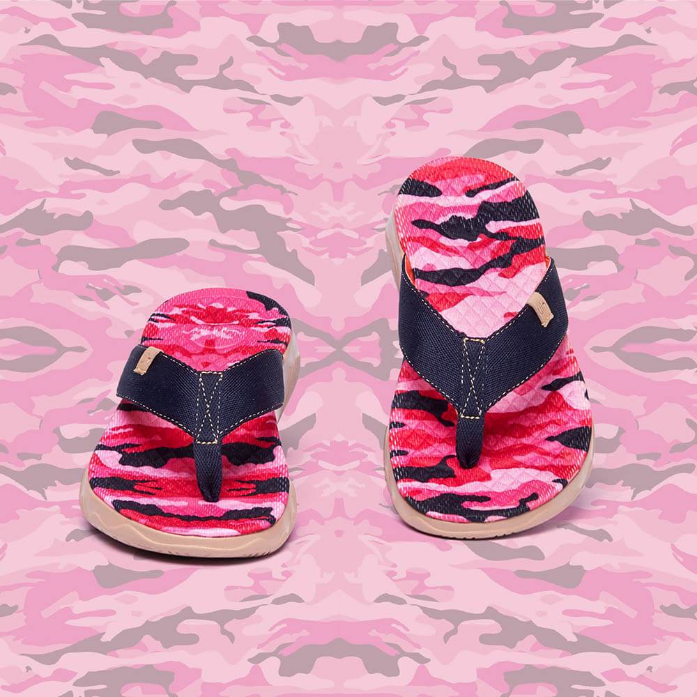 UIN Footwear Women Pink Cherry Women Majorca Flip Flops-US Local Delivery Canvas loafers
