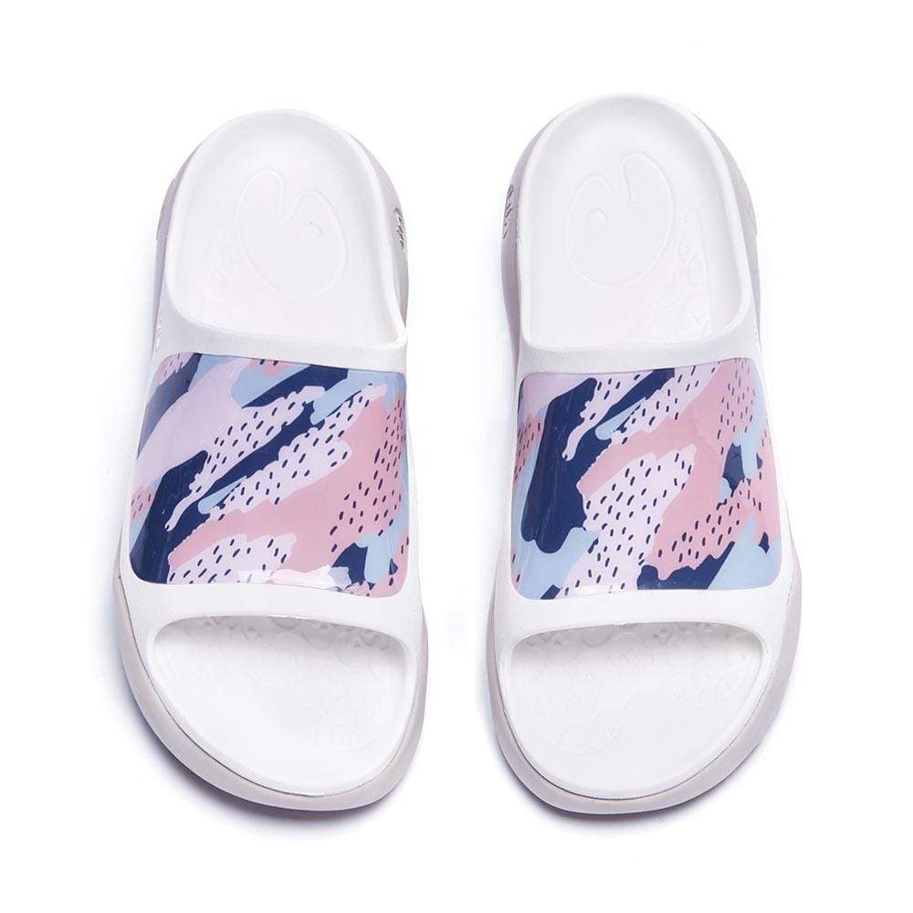 UIN Footwear Women Pink Desert Ibiza Slides Canvas loafers