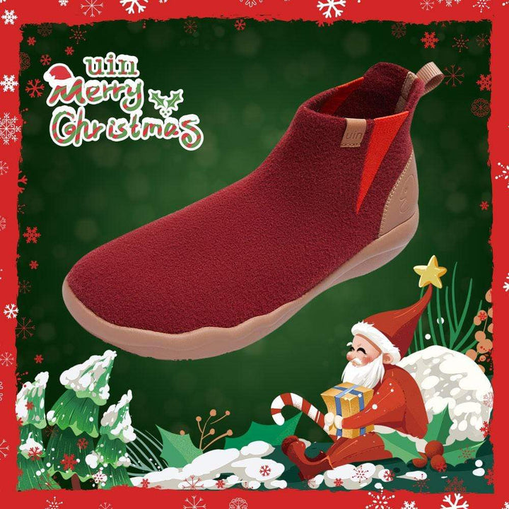 UIN Footwear Women Rose Red Knitted Wool Granada Women Canvas loafers
