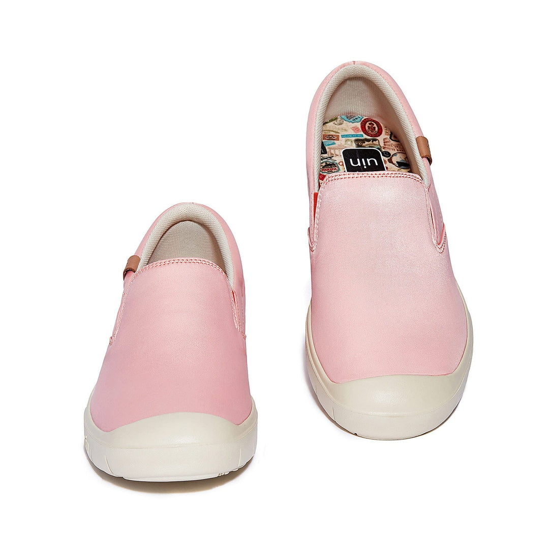 UIN Footwear Women Rosy Pink Silk Cadiz I Women Canvas loafers
