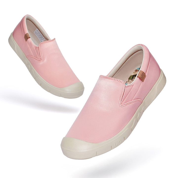 UIN Footwear Women Rosy Pink Silk Cadiz I Women Canvas loafers