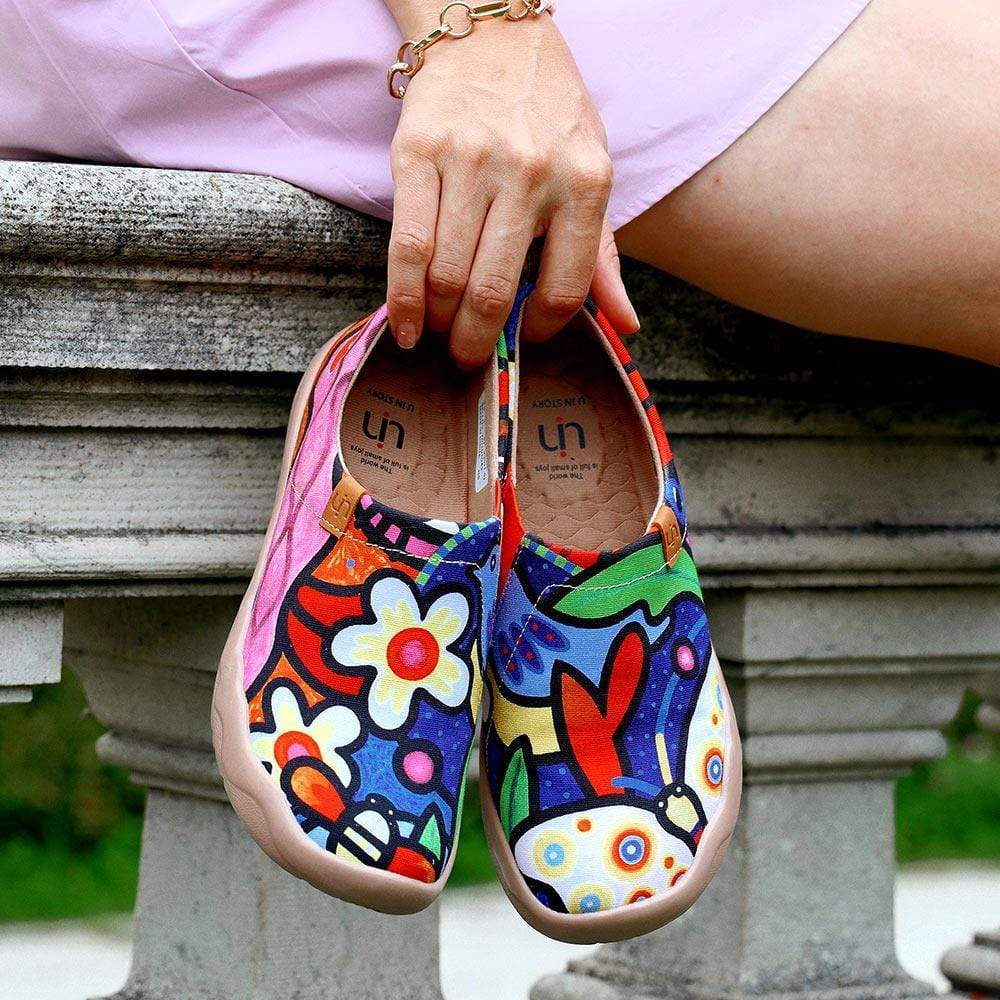 UIN Footwear Women Secret Garden Canvas loafers