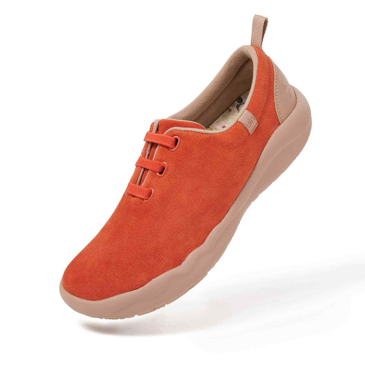 UIN Footwear Women Segovia Orange Red Cow Suede Lace-up Shoes Women-US Local Delivery Canvas loafers