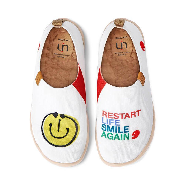 UIN Footwear Women Kid / 5C Smiley Knitted-US Local Delivery Canvas loafers