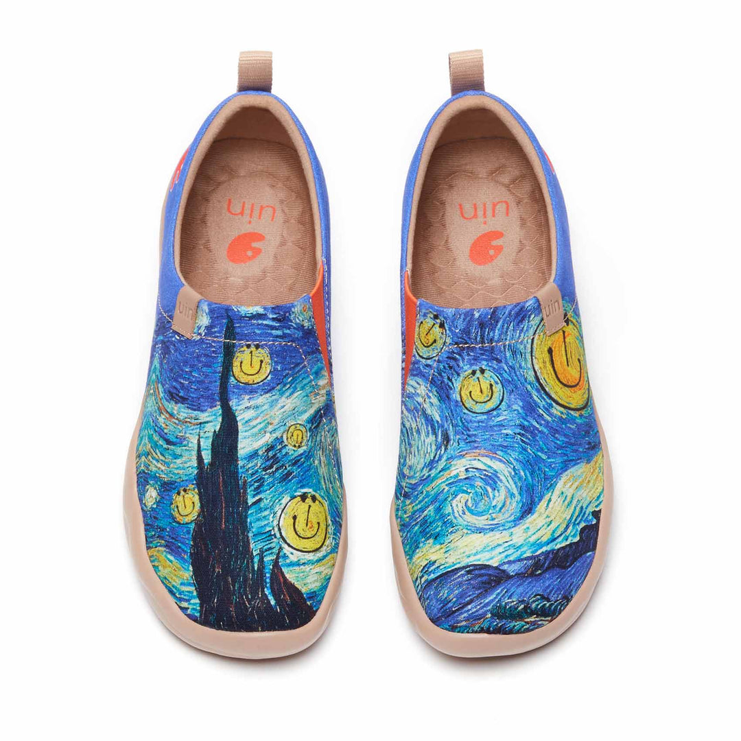 UIN Footwear Women Smiley Night Toledo I Women-US Local Delivery Canvas loafers