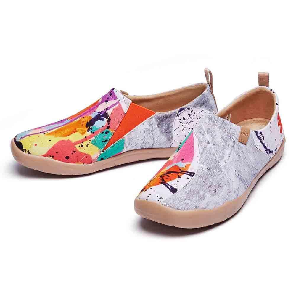 UIN Footwear Women Splashing Fantasy Canvas loafers