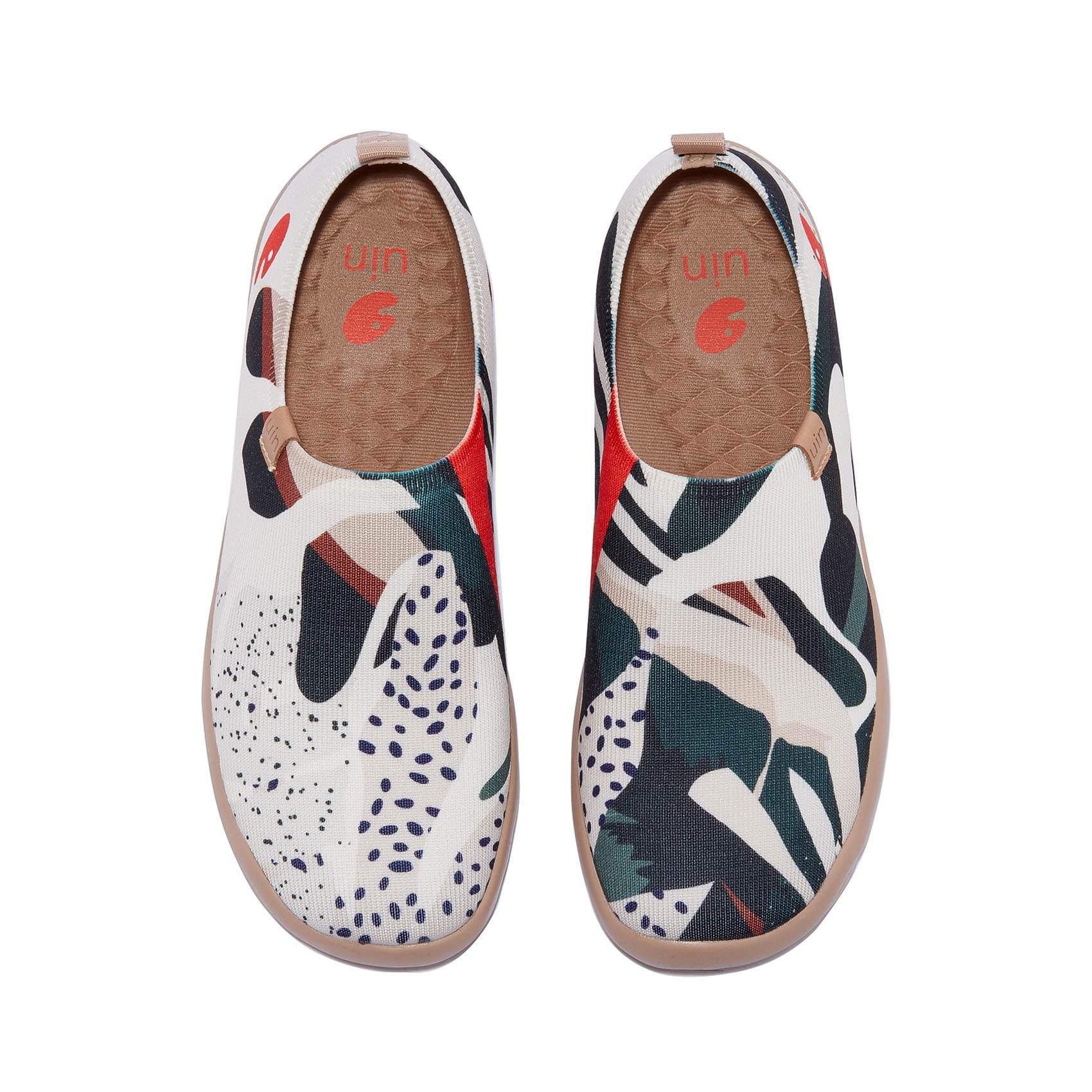 UIN Women's Art Painted Travel Shoes Slip On Casual Knit Loafers ...