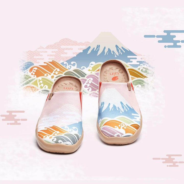 UIN Footwear Women Spring in Mount Fuji Slipper-US Local Delivery Canvas loafers