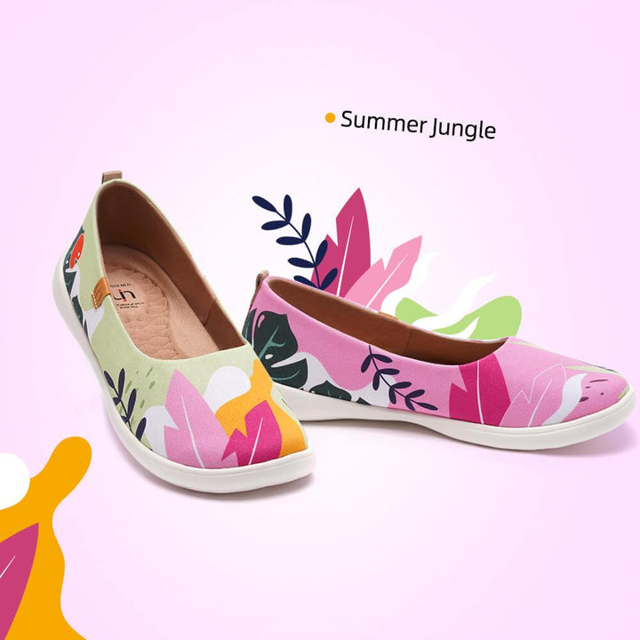UIN Footwear Women Summer Jungle Canvas loafers