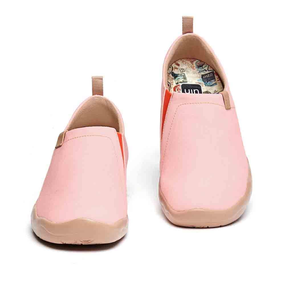 UIN Footwear Women Toledo Canvas Crystal Rose Canvas loafers