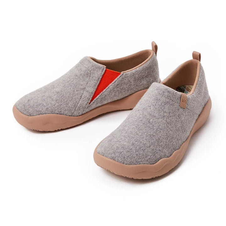 UIN Footwear Women Toledo II Light Grey Wool Women Canvas loafers