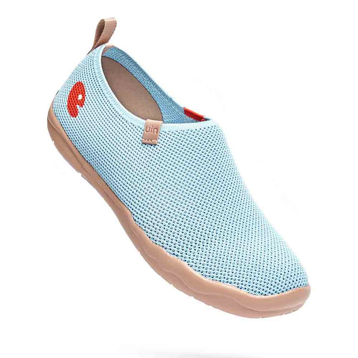 UIN Footwear Women Toledo Knitted Corydalis Blue Canvas loafers