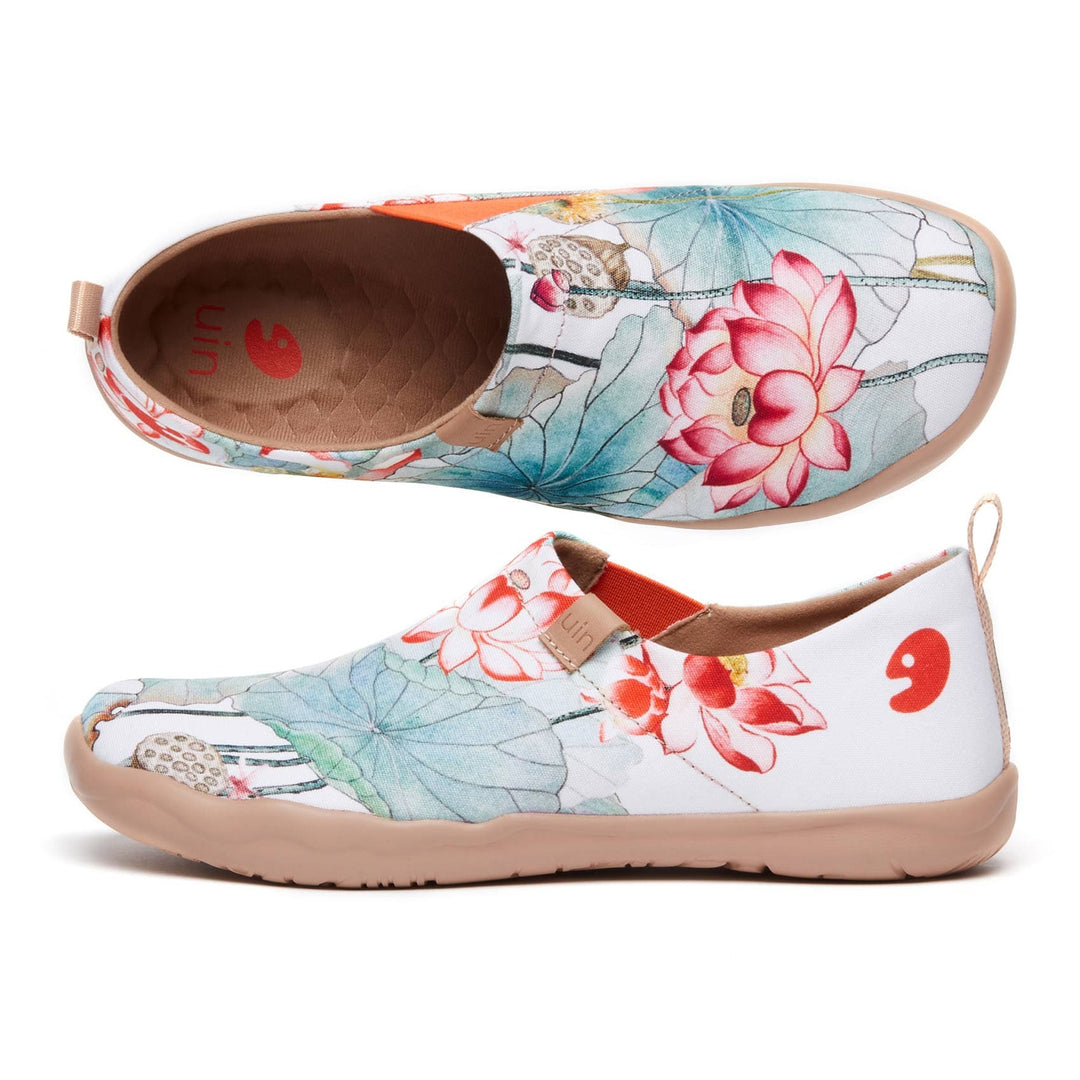 UIN Footwear Women Tranquil Lotus Toledo I Women-US Local Delivery Canvas loafers