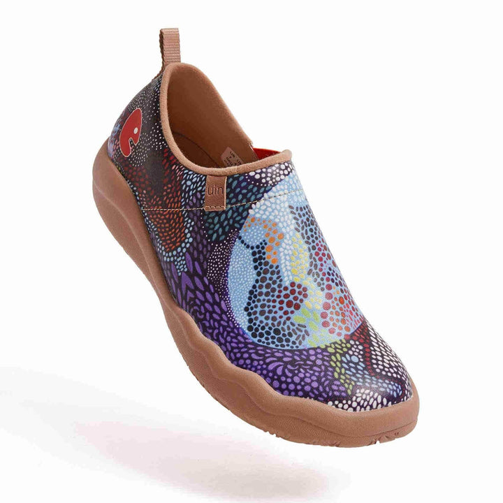 UIN Footwear Women Underwater Mosaic Canvas loafers