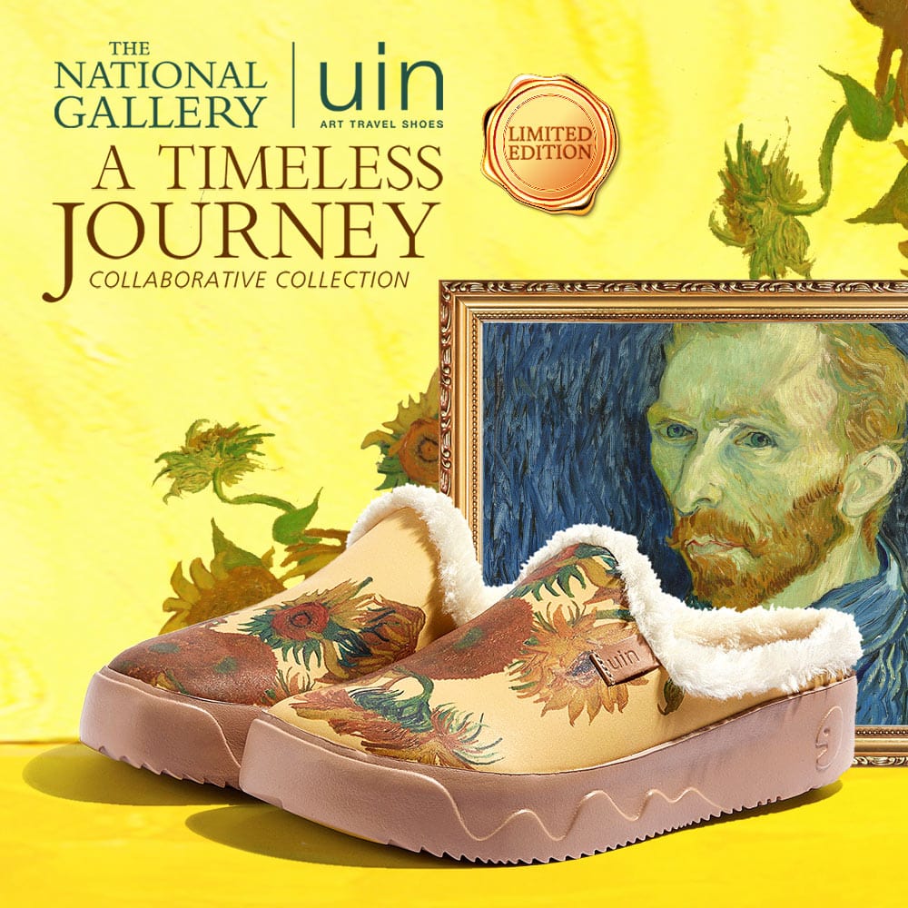 UIN Footwear Women Van Gogh Sunflowers Fuerteventura VII Women Canvas loafers