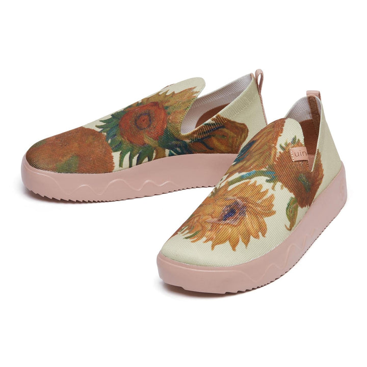 UIN Footwear Women Van Gogh Sunflowers Fuerteventura Women Canvas loafers
