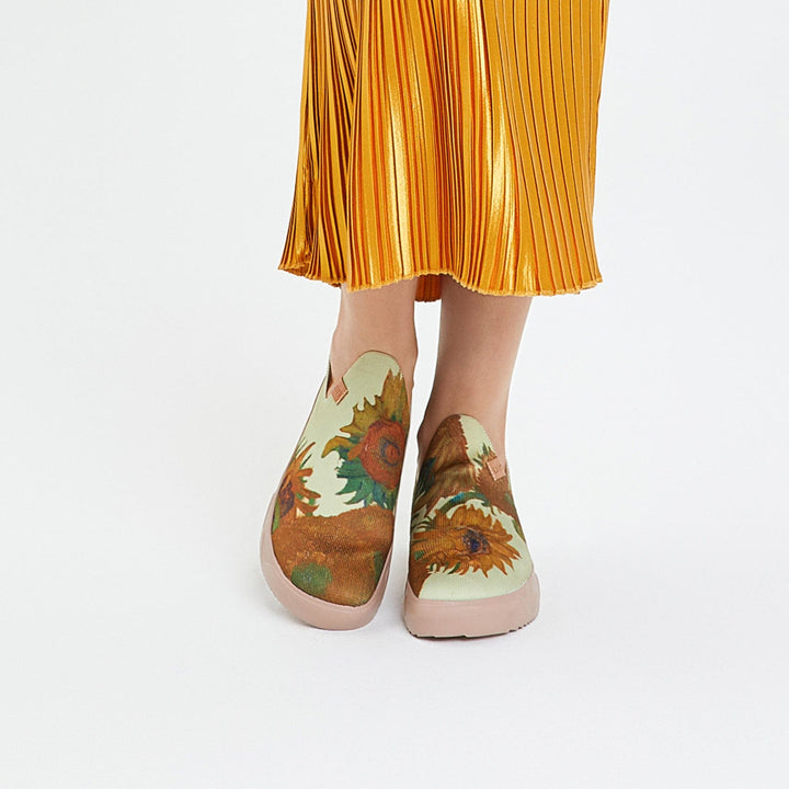 UIN Footwear Women Van Gogh Sunflowers Fuerteventura Women Canvas loafers