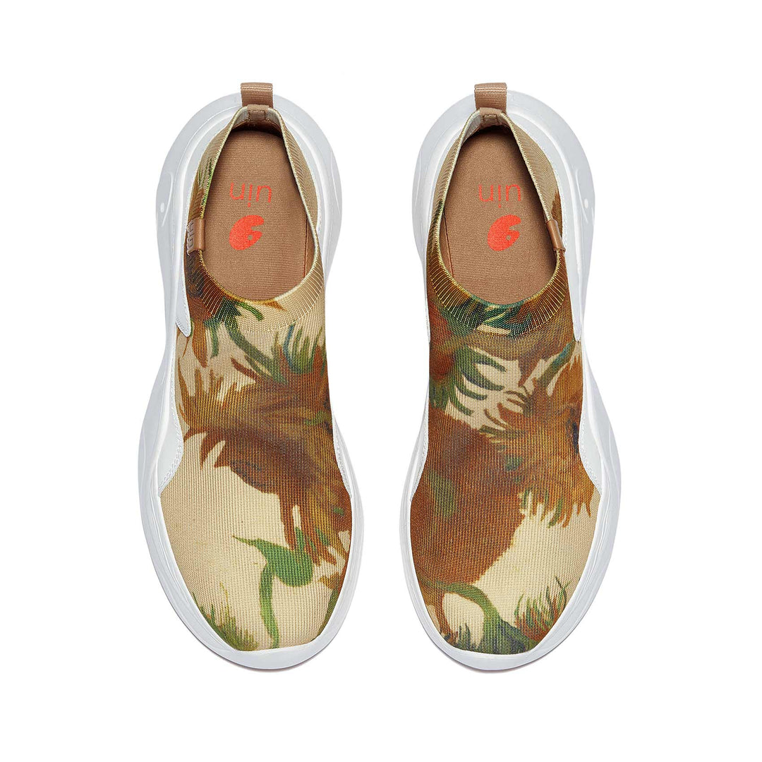 UIN Footwear Women Van Gogh Sunflowers Palma II Women Canvas loafers