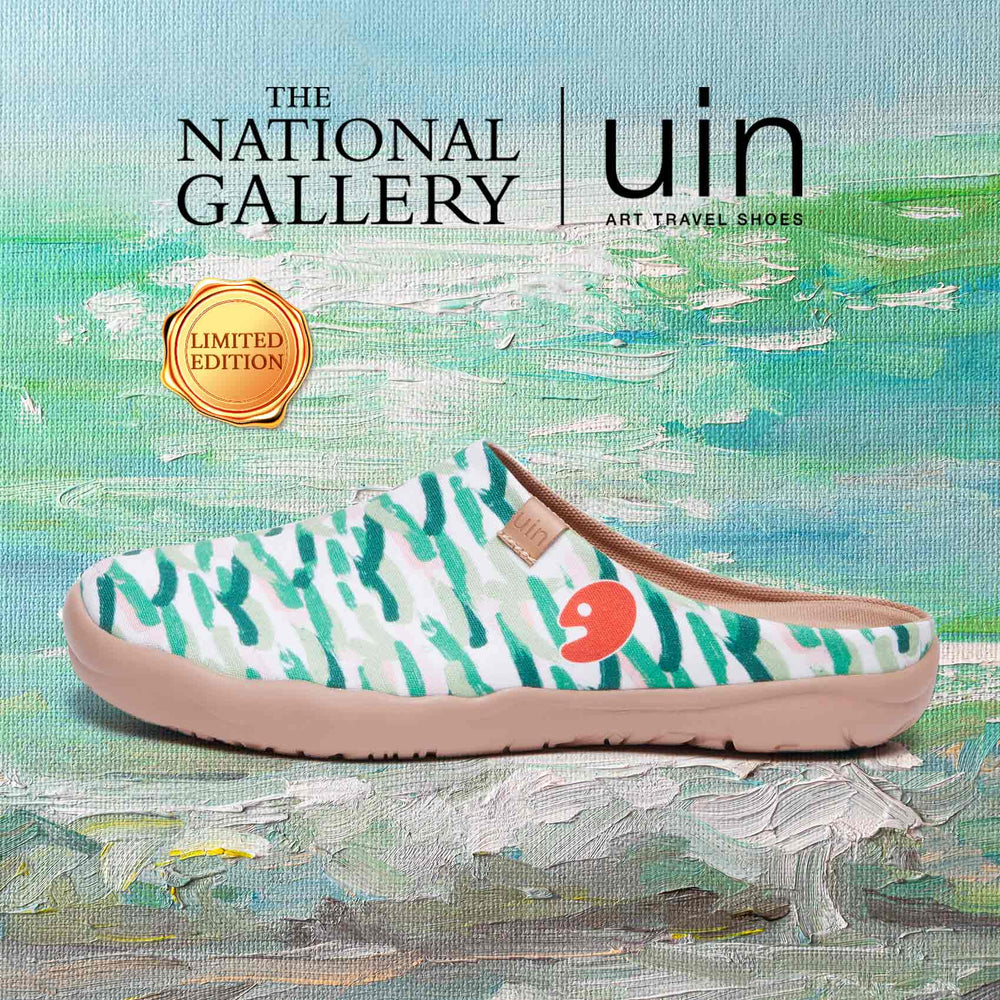 UIN Footwear Women Van Gogh Wheatfield with Cypresses V2 Malaga Slipper Women Canvas loafers