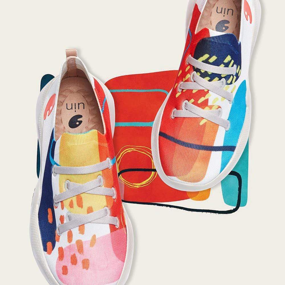 UIN Footwear Women Watermelon Season Women-US Local Delivery Canvas loafers