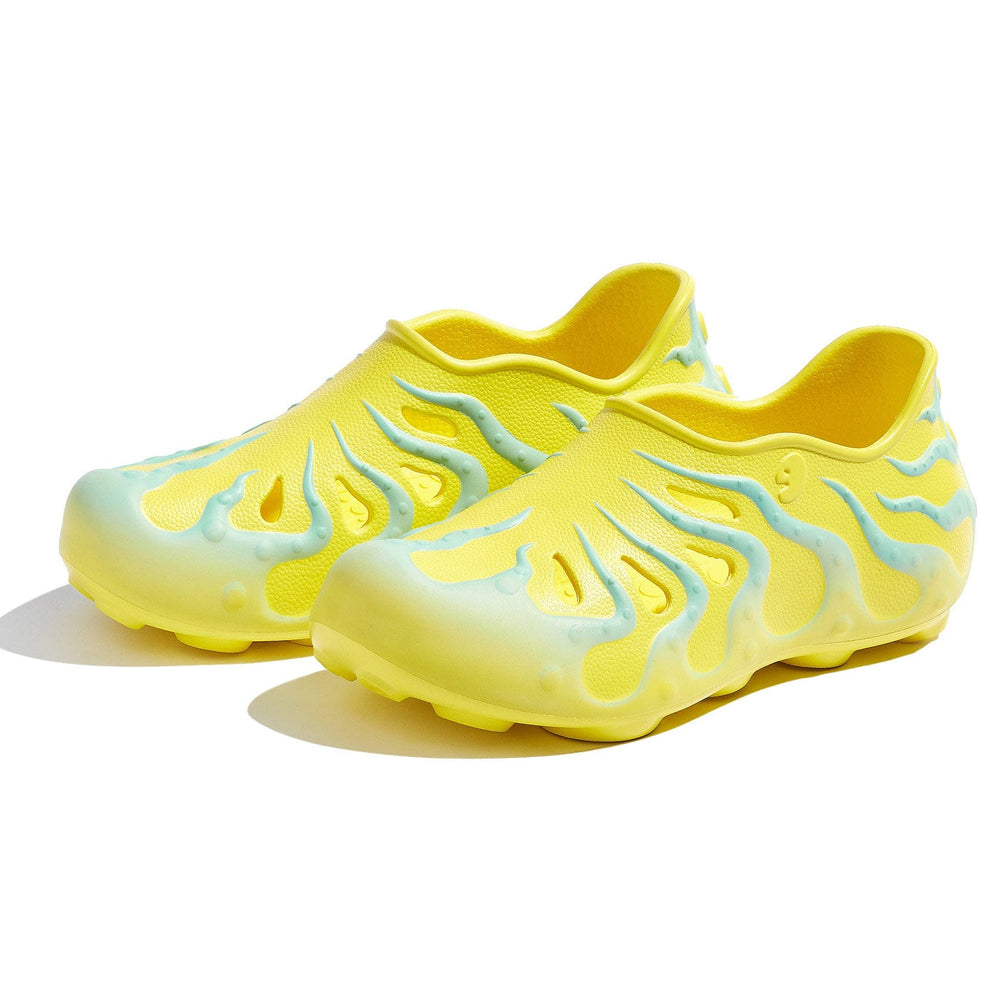 UIN Footwear Women Yellow & Glass Blue Octopus II Women Canvas loafers
